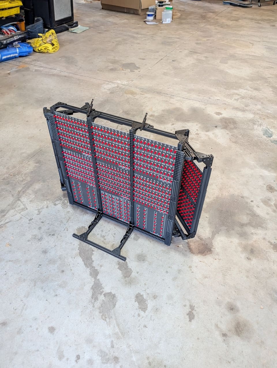 Control Station folded flat for transport
