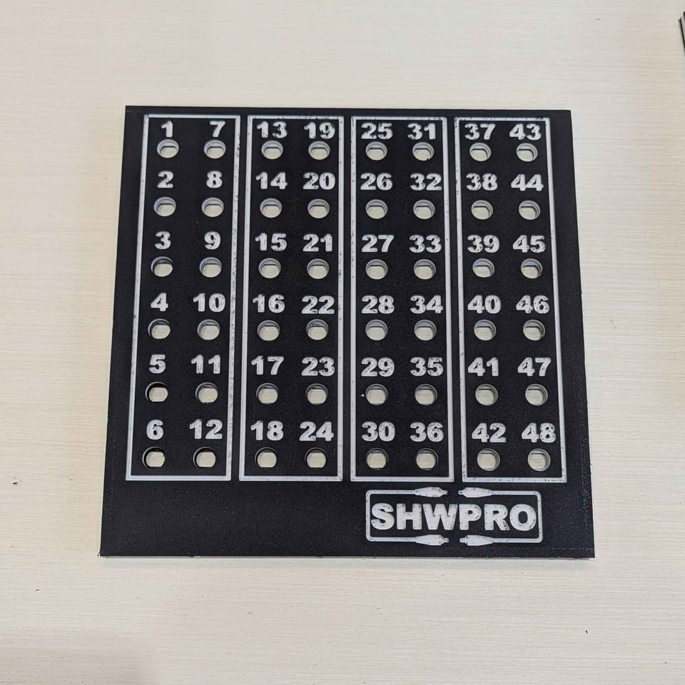 48 ST Frame Panel face with numbered ports 1 to 48